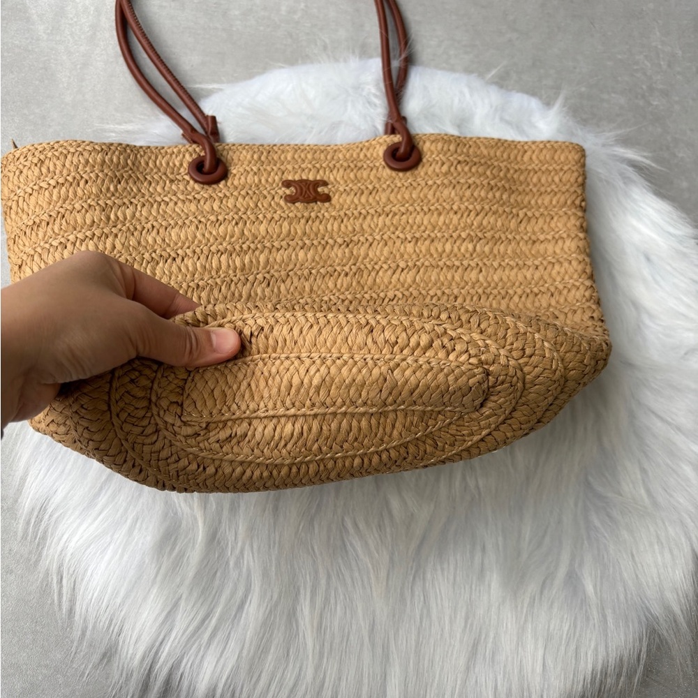 Celine 42x25x30cm straw tote bag - Picture 4 of 7
